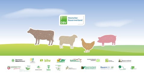 Tiere und Logos der Bauernverbaende