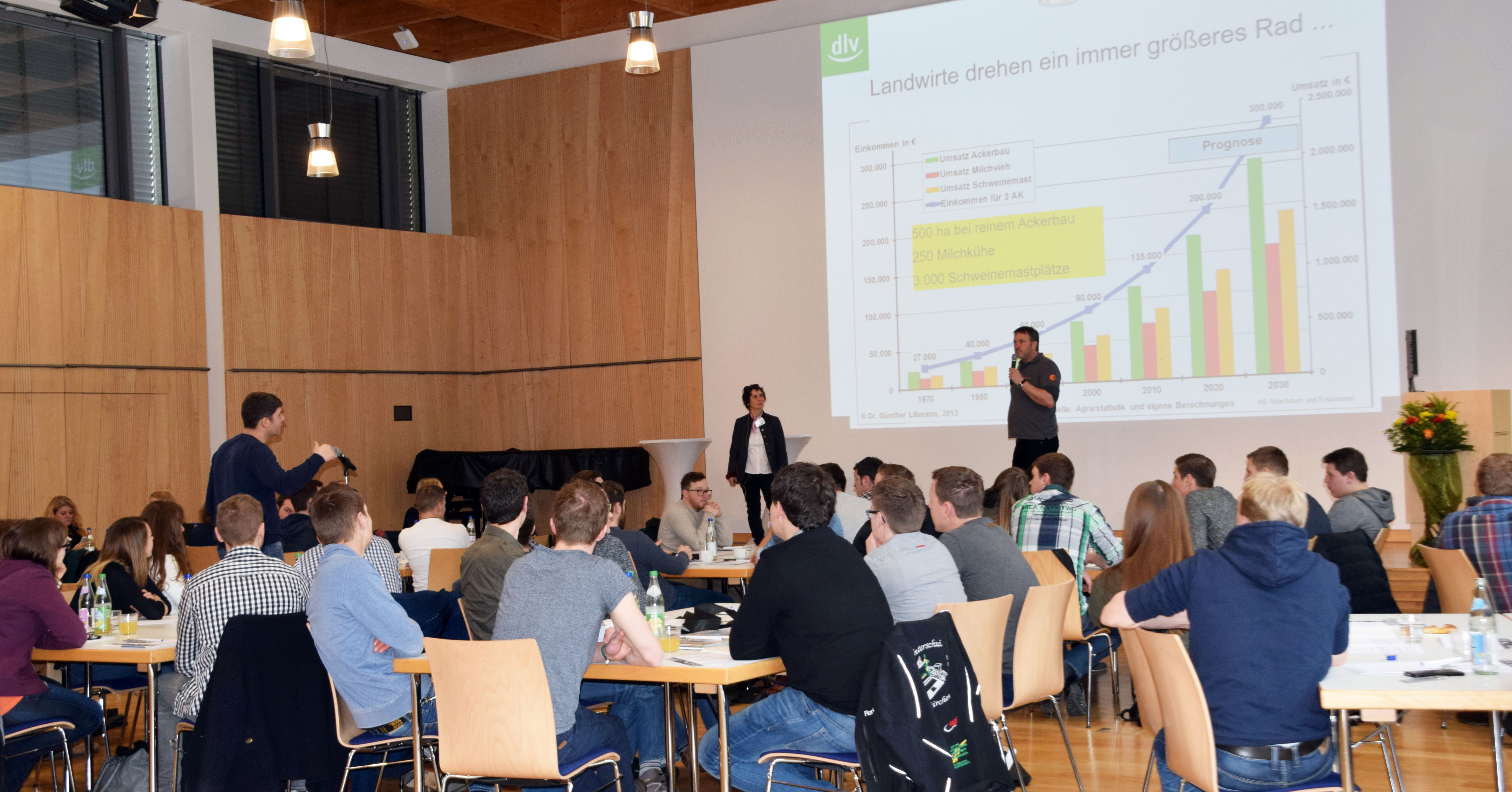 Jungunternehmer im großen Saal
