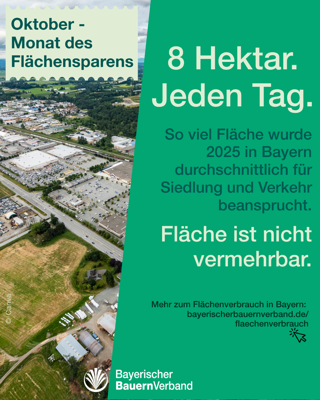 Sharepic Start Monat Flächensparen