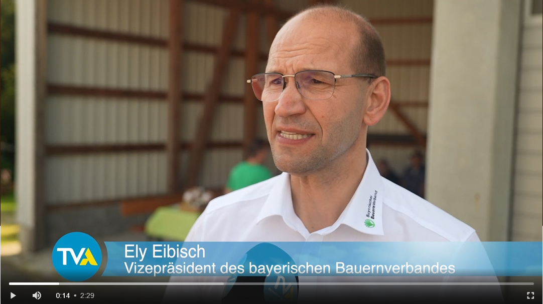 Ely Eibisch bei TVaktuell über die BBV Bio-Bayern-Tour