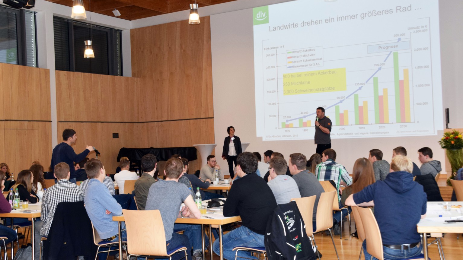 Jungunternehmer im großen Saal