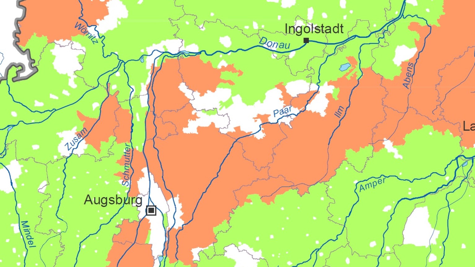Rote Gebiete Nitrat Bayern Karte