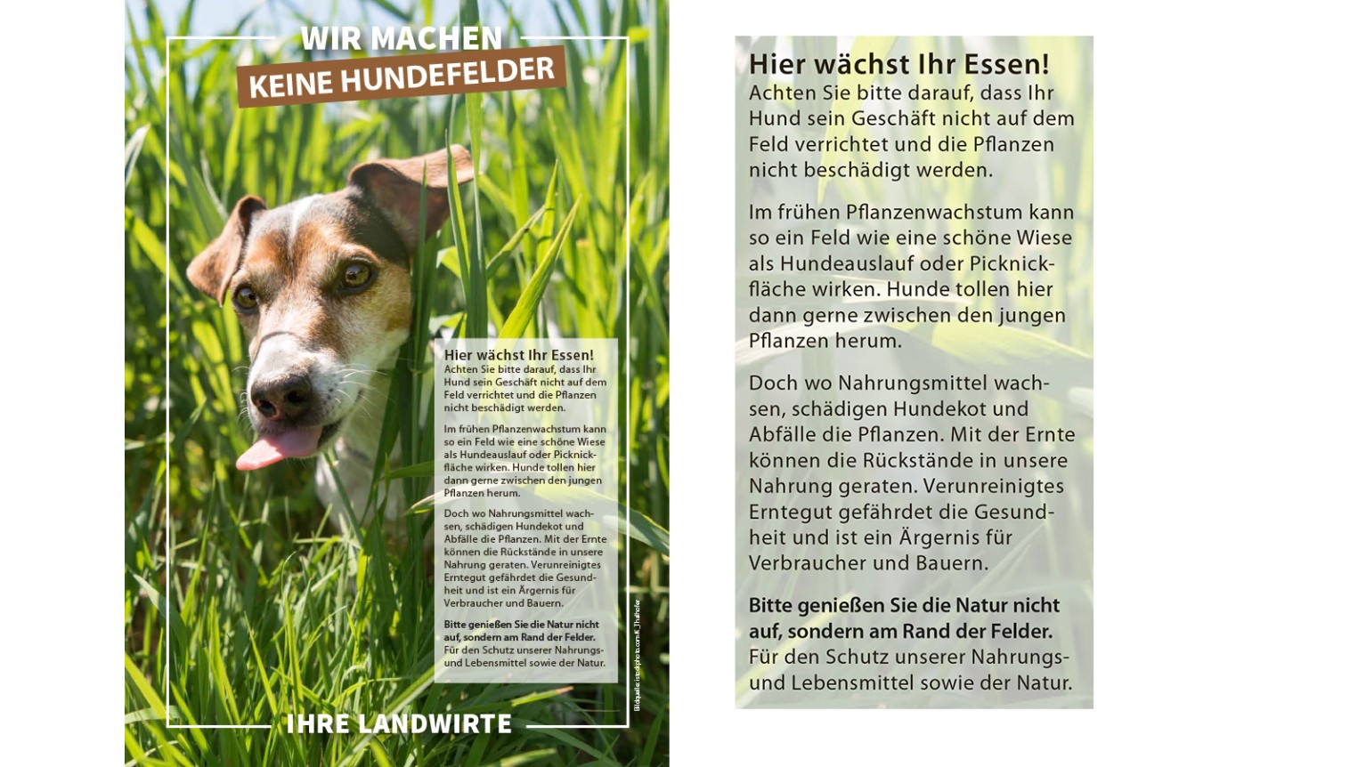 hundekot verbotsschild bayerischer bauernverband