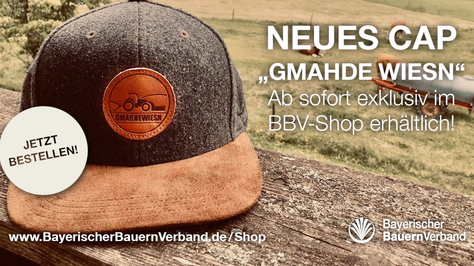 Baseball Cap mit Aufschrift Gmahde Wiesen