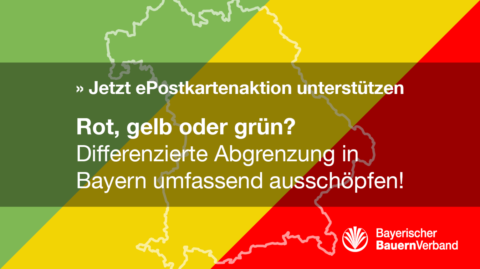 Postkartenaktion Gebietsabgrenzung BBV-Postkartenaktion Düngeverordnung Gebietsabgrenzung