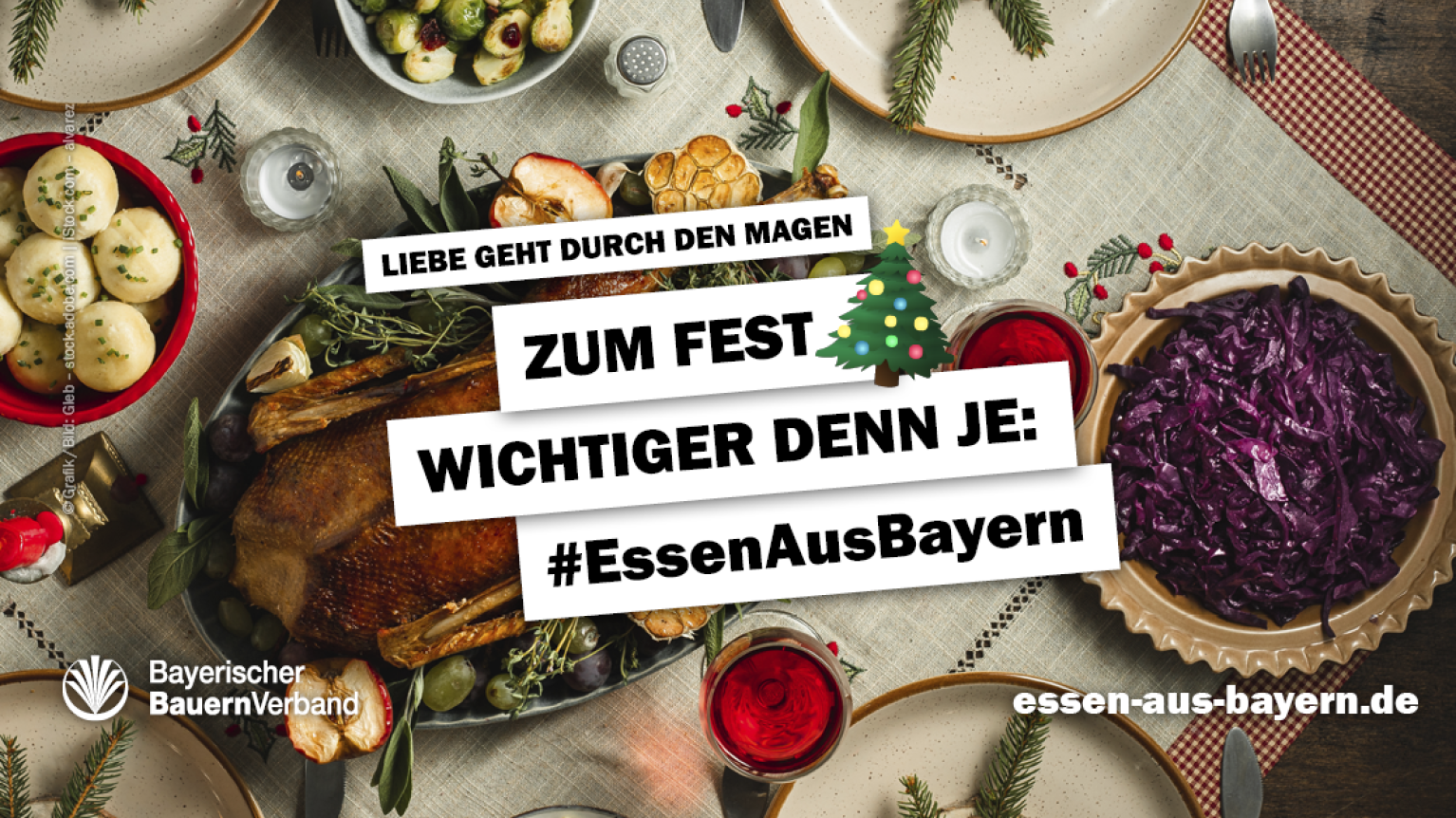 Ein festliches Weihnachtsmenü.