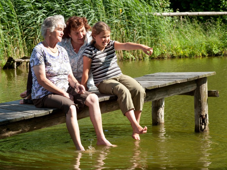 Familie am See