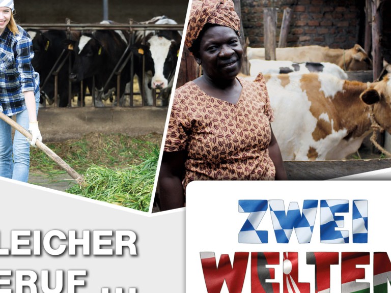 Die bayerische und die kenianische Landfrau sind zu sehen