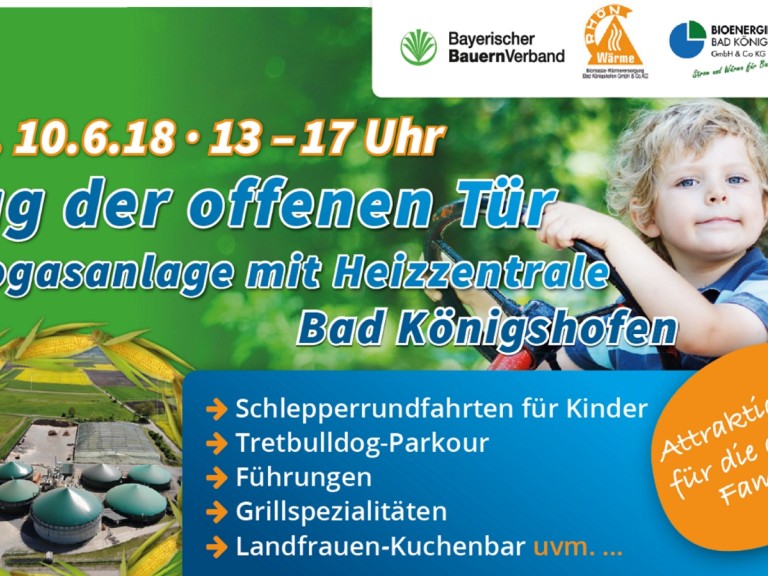 Ankündigung Plakat Tag der offenen Biogasanlage