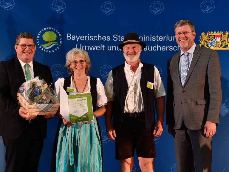 Übergabe der Auszeichnung Naturschutzpartern Landwirt 2018