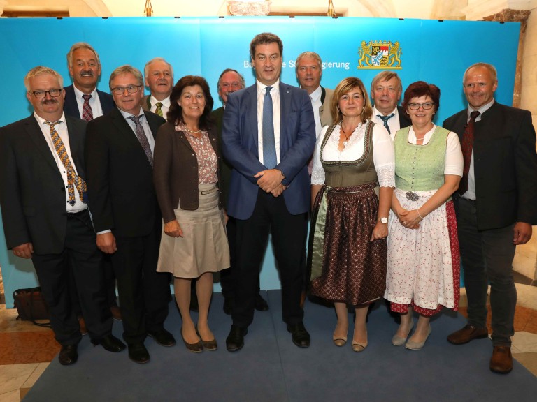 Gruppenbild BBV-Vertreter Ministerpräsident Söder