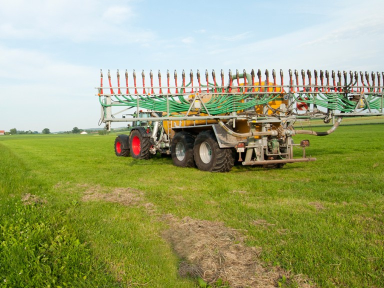 Düngung auf Feld