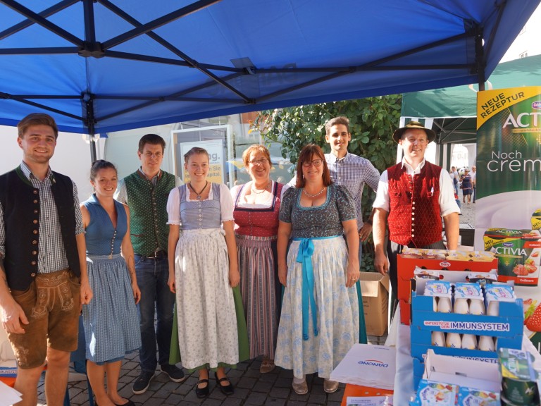 Stand von Danone auf der Schmankerlstraße