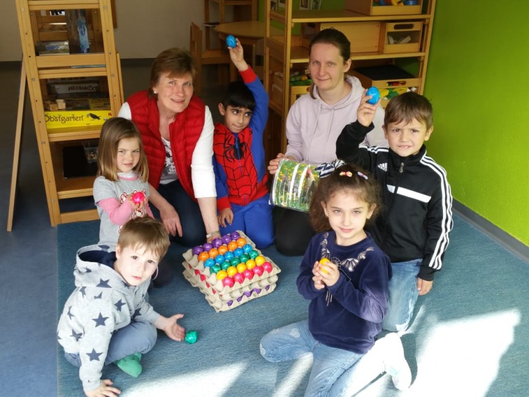 Ostereier im Kindergarten