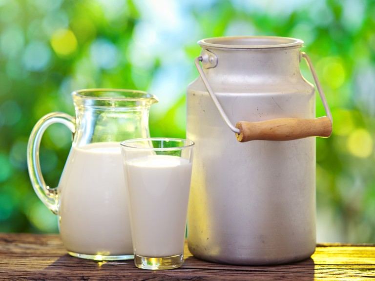 Milch ist vielseitig zu genießen, wie hier mit einem Glas Milch.