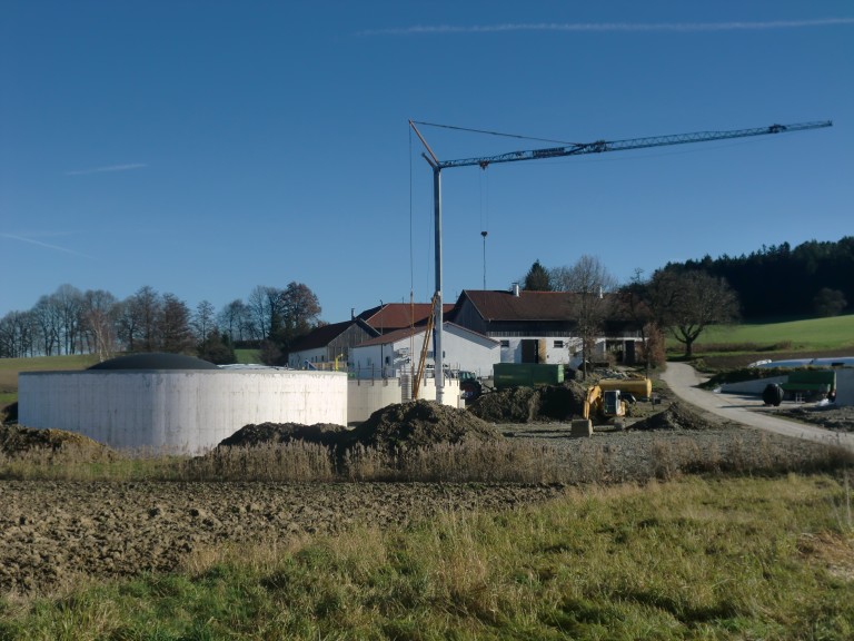 Bau einer Güllgrube