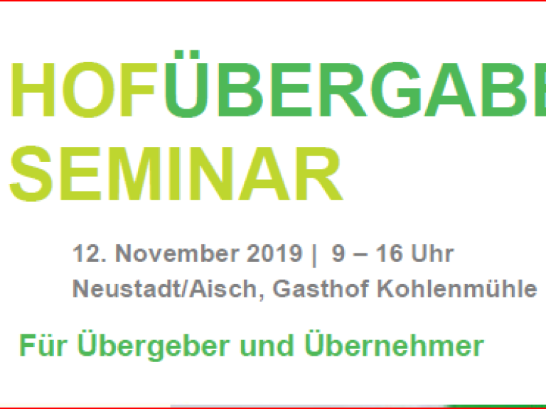 Hofübergabeseminar für Übergeber und Übernehmer