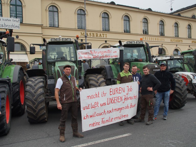 Schlepperdemo in München