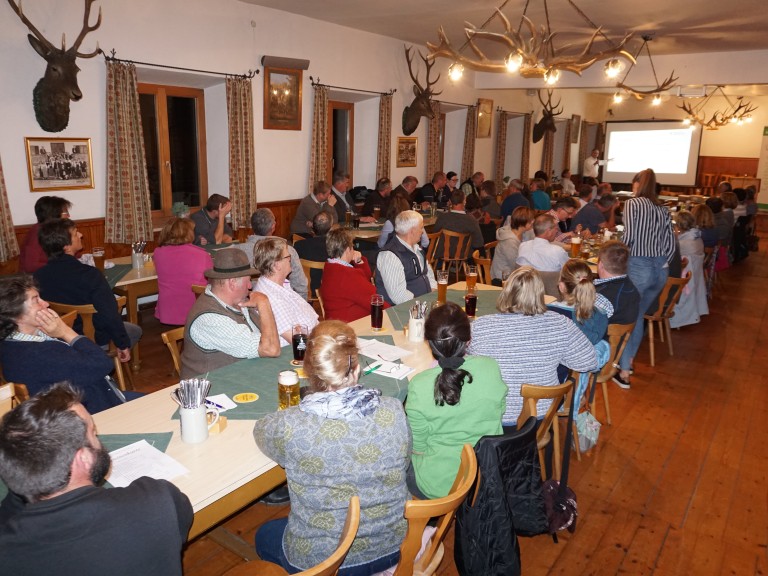 Voller Saal in Sachsenkam