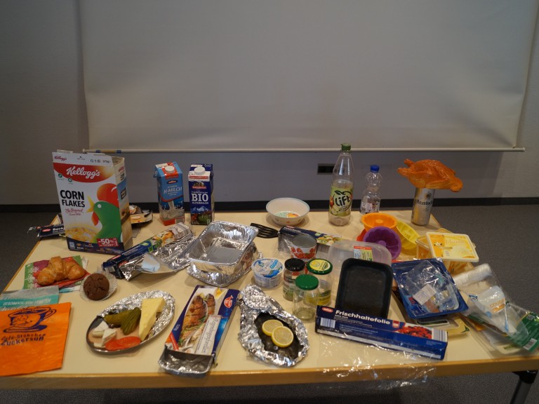 verschiedene Lebensmittelverpackungen 