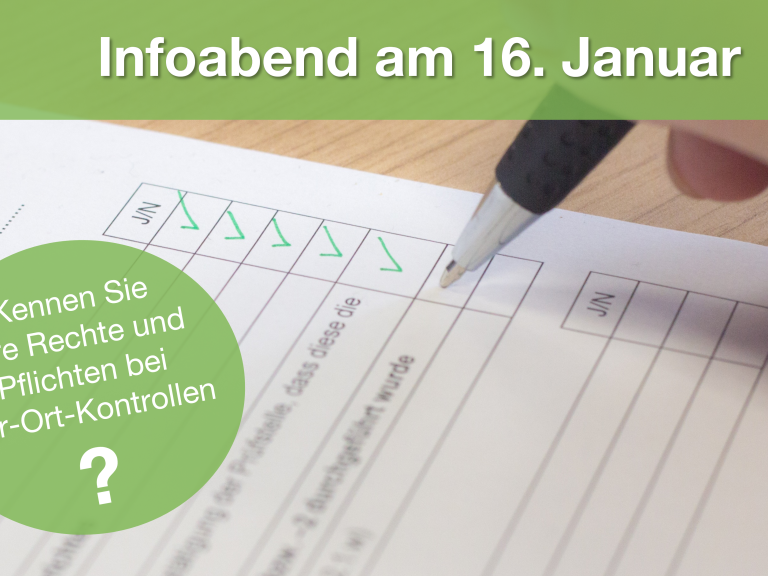 Infoabend Kontrollen auf landwirtschaftlichen Betrieben am 16.01.2020