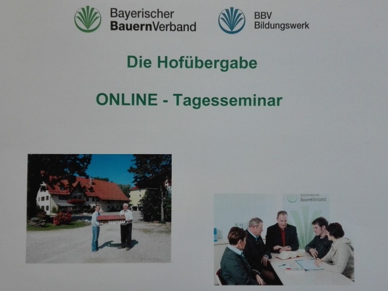 Hofübergabe Tagesseminar Online