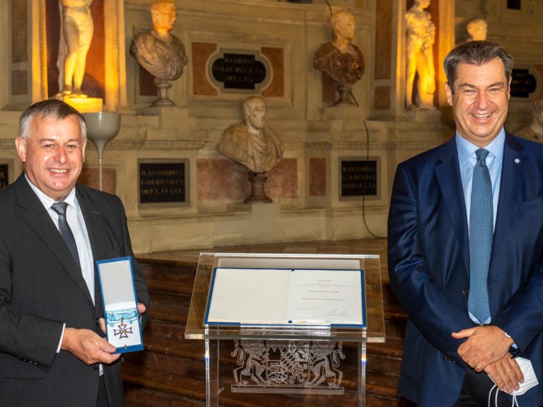 Bauernpräsident Walter Heidl mit Ministerpräsident Markus Söder. 