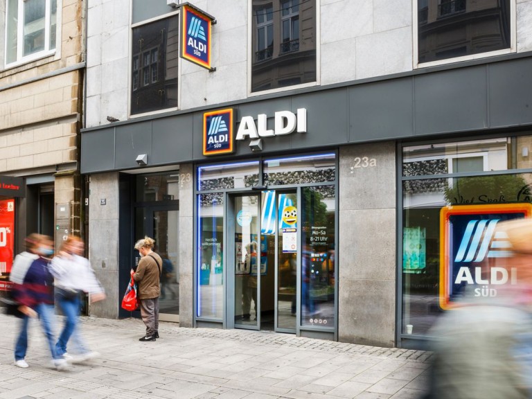 Aldi Filiale in Fußgängerzone