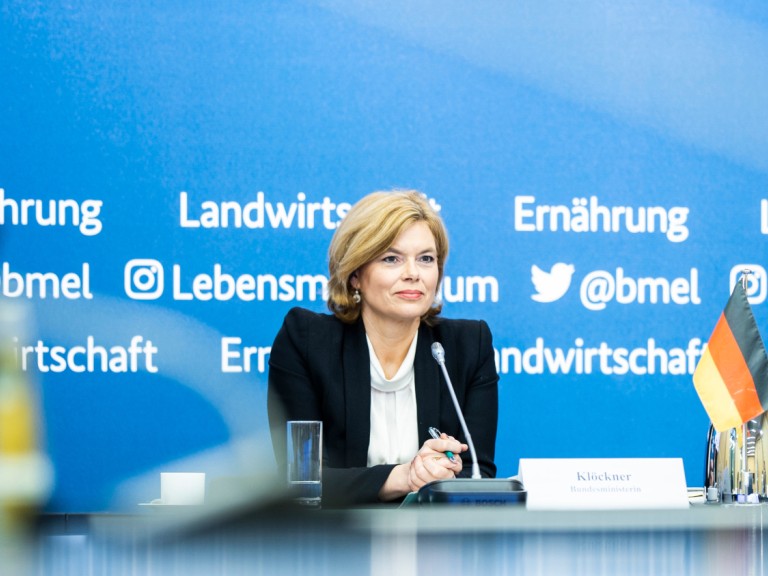 Bundeslandwirtschaftsministerin Klöckner auf einer ihrer letzten Pressekonferenzen