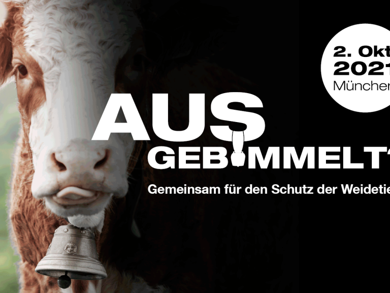 Demo "Ausgebimmelt? Gemeinsam für den Schutz der Weidetiere" am 02.10.2021