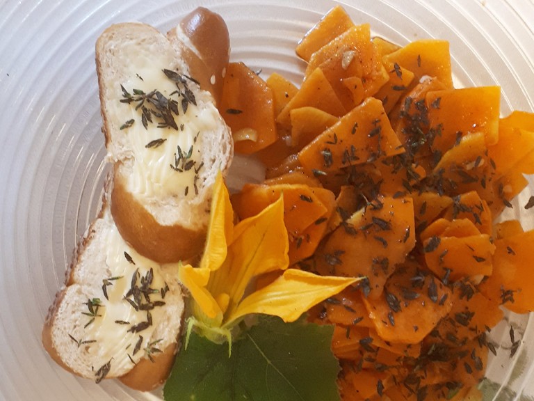 Ein leckeres Kürbis-Antipasti. 