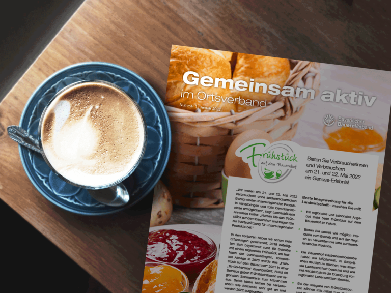 Gemeinsam aktiv mit Kaffeetasse