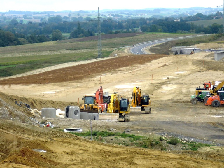 Autobahn-Baustelle