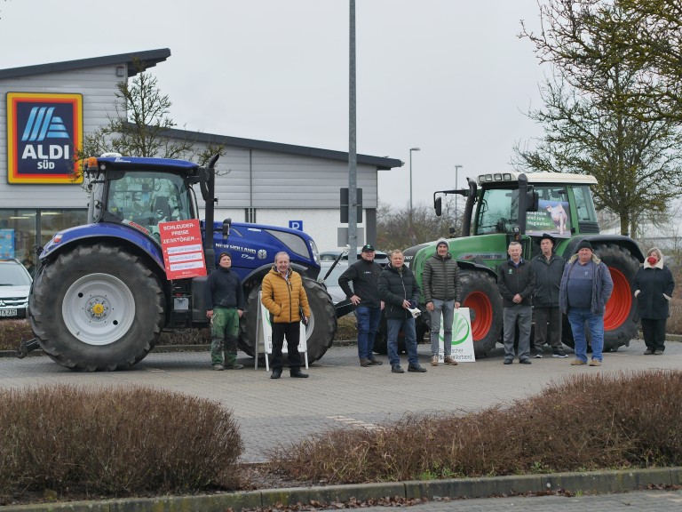 Demo bei  Aldi Breitengüßbach