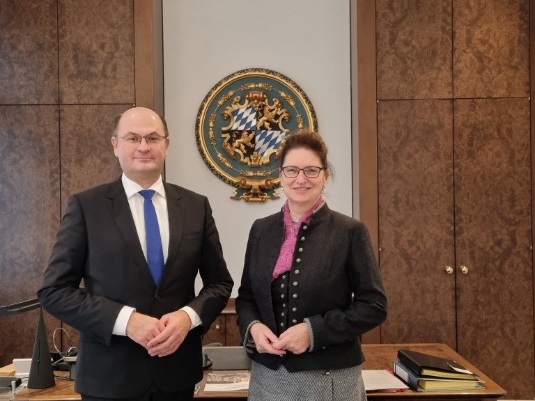 Antrittsbesuch Landesbäuerin Singer bei Staatsminister Füracker