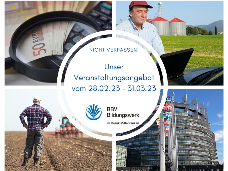 Veranstaltungsangebot BBV-Bildungswerk Mittelfranken März 2023