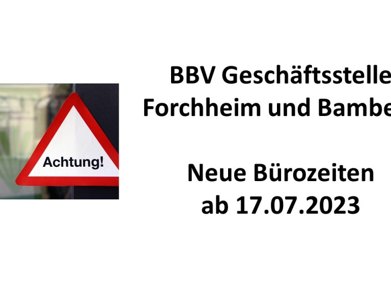 Neue Bürozeiten BAFO