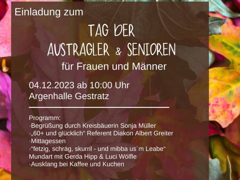 Einladung Austragler- und Seniorentag