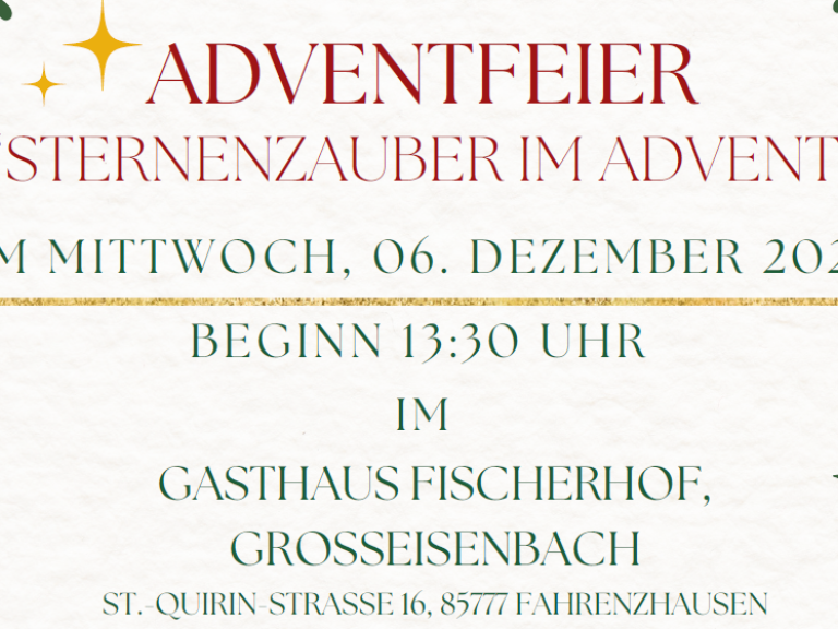 Plakat Adventfeier 2023