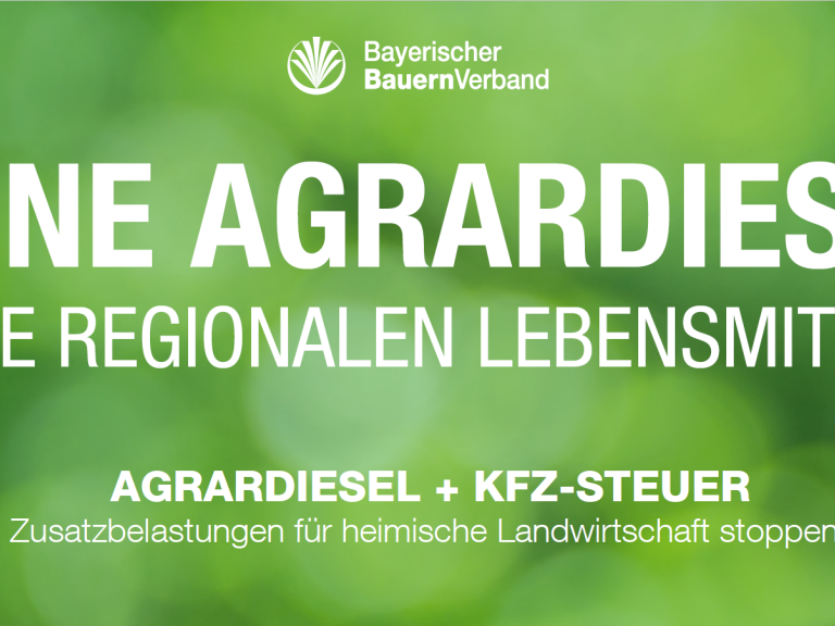 Plakat: Ohne Agrardiesel keine regionalen Lebensmittel