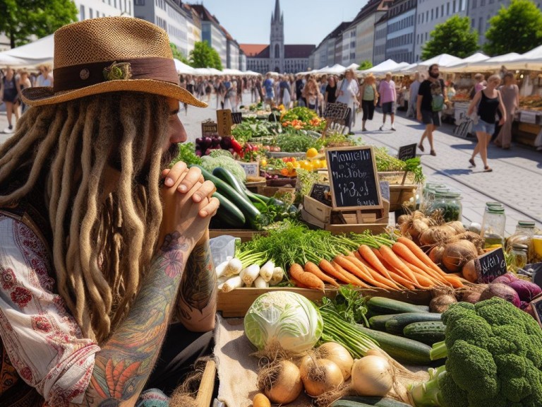 DALL-E Bauernmarktmeile