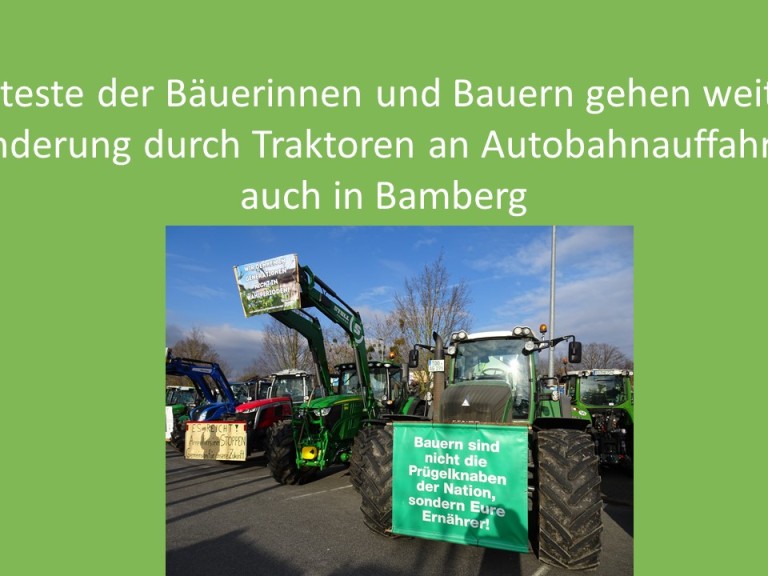 Proteste gehen weiter auch in Bamberg