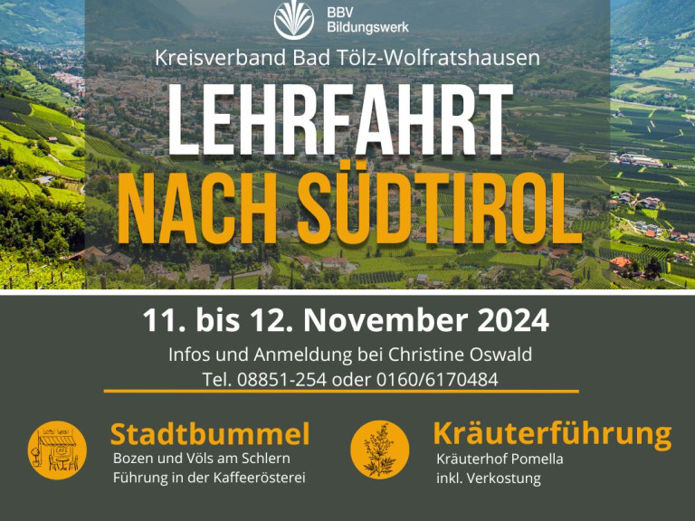 Lehrfahrt nach Südtirol