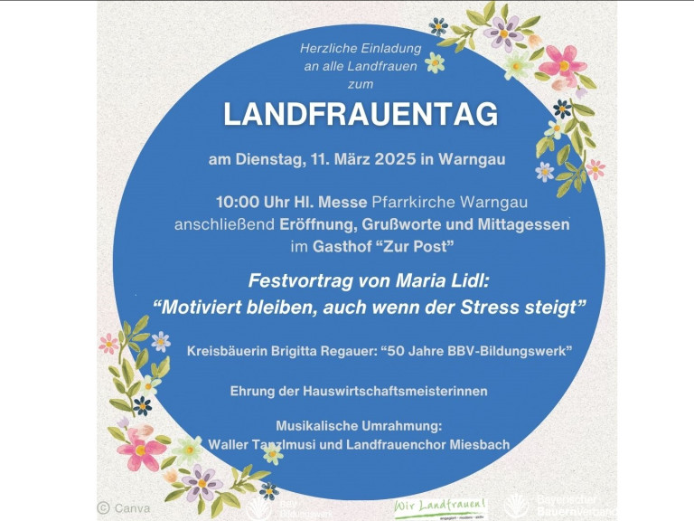 Einladung zum Landfrauentag des Kreisverbandes Miesbach