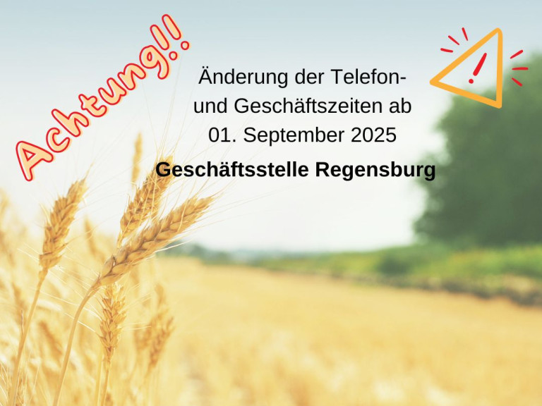 Änderung Telefon- und Geschäftszeiten