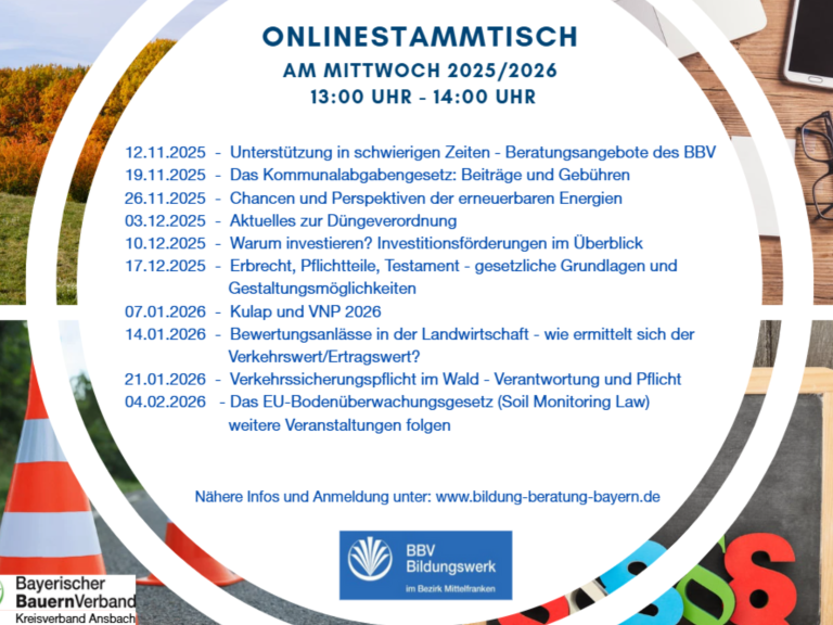 Sharepic Onlinestammtisch Kreisverband Ansbach