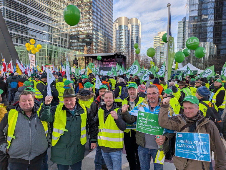 BBV-Mitglieder bei einer Demo in Brüssel