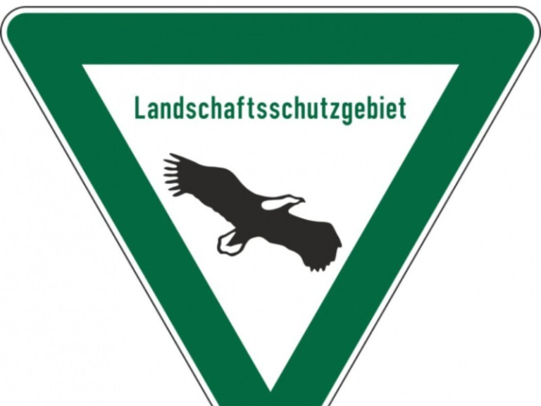 Hinweisschild Landschaftsschutzgebiet
