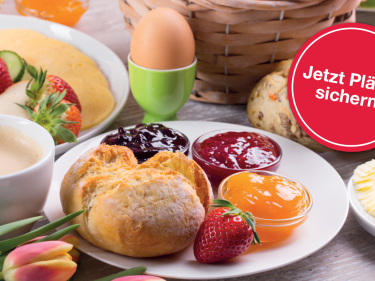 Frühstückstisch auf einem Bauernhof