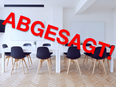 Veranstaltungen abgesagt